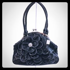 Black patent leather purse